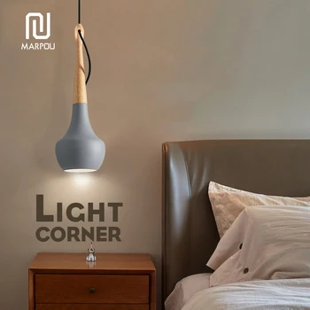 

Hanging Lamp Loft Decor In Bedroom Modern Pendant Lights E27 Design Frosted Nordic Ceiling Pendant Industrial Lamp Home Corner