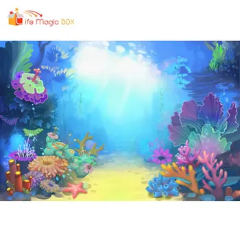 

LIFE MAGIC BOX Background Photography Coral Sea Bottom Coral Sea Wedding Birthday Baby Shower Backdrop