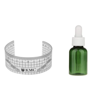 

10 Pcs 35 Ml Empty Bottle Dropper with Pipette Bottle Sample Of Essential Oil & 1 Pcs Microblading Reusable Makeup Brow Measure