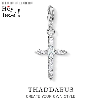 

Iconic cross Charm,Europe Style Richly Decorated Jewelry For Women,2019 Autumn Gift In Sterling Silver Fit Bag Bracelet