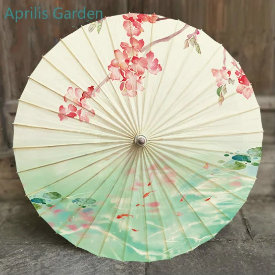 84cm Oil Paper Umbrellas Women's Ancient Style Flowers Umbrella Rain Women Proof Handmade Paraguas Parasol Sombrilla Decor | Дом и сад