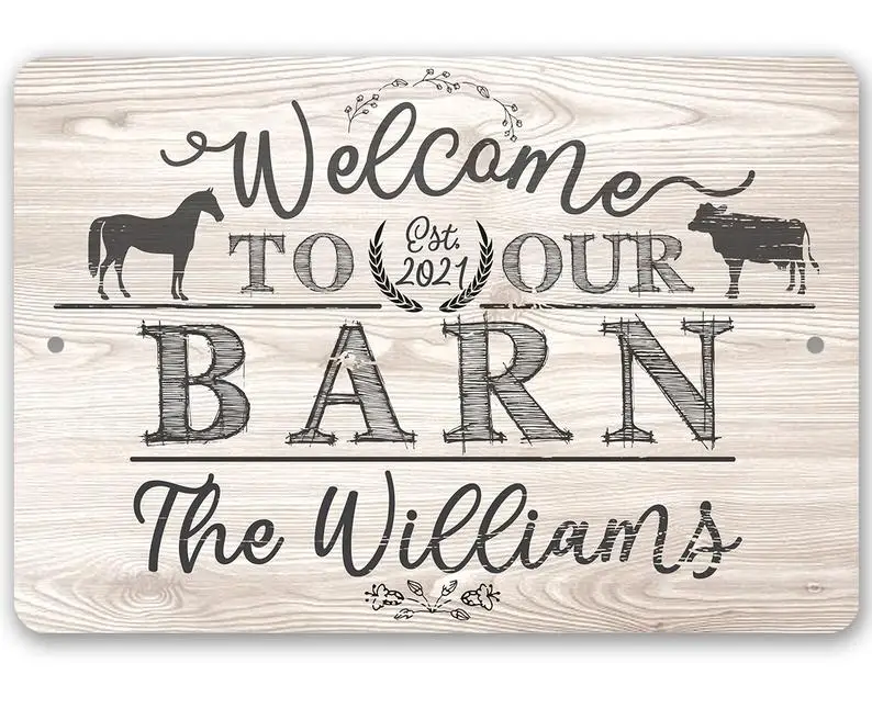 HORSE Welcome Sign-Indoor or Outdoor Welcome for Home or Barn 