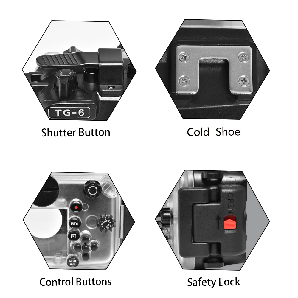 60M Underwater Diving Waterproof Camera case For