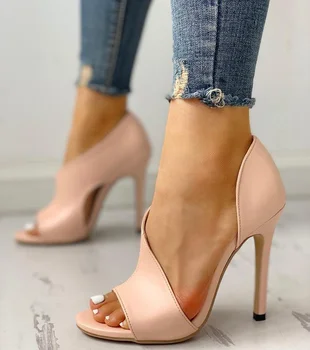 

2020 Women Pumps shoes woman Fashion Sexy Pumps High Heels Summer Ladie Increased Stiletto Peep Toe Sandals Wedding Party Shoes