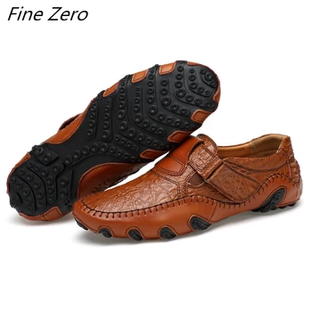 

Men Non-slip Wear Genuin Leather Hiking Shoes Climbing Shoes Outdoor Walking Travel Breathable Comfortable Brand Drive Sneakers