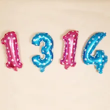 Алюминиевая пленка с цифрами воздушный шар розовый свадебный романтический номер сцена декоративные свадебные украшения синий свадебный дом