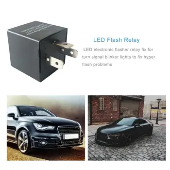 

High Quality Adjustable 3 Pin LED Electronic Flasher Relay 3 Pin LED Automotive Electronic Flash Relay Car Relay CF13 JL-02