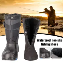 Мужские зимние Утепленные ботинки на любую погоду; зимние водонепроницаемые Нескользящие ботинки для рыбалки; для активного отдыха;