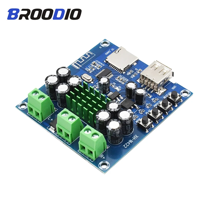 TPA3116D2 Bluetooth усилитель плата двухканальный 2*50 Вт аудио усилители DC12-24V Поддержка TF карты U диск Bluetooth Amplificador