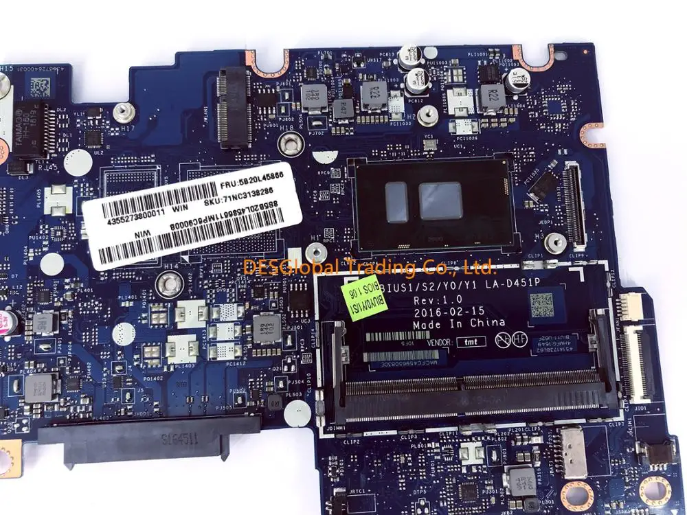 Very best For Lenovo YOGA 510S-14ISK 310s-14isk 510-14ISK Laptop Motherboard FLEX 4-1470 Mainboard LA-D451P I
