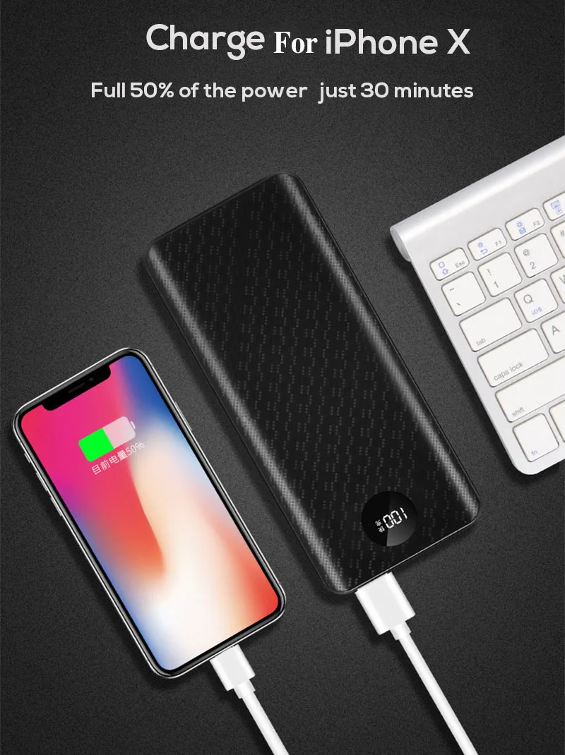 QC 3,0 Быстрая зарядка USB внешний аккумулятор зарядное устройство коробка светодиодный цифровой дисплей светильник 8*18650 зарядное устройство коробка для huawei Iphone