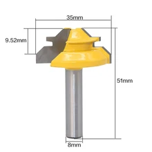 

45 Degrees Yellow Carbide Router Bit Cutting Accessories Power Tool Attachments woodworking tools cricut tools cricut tools