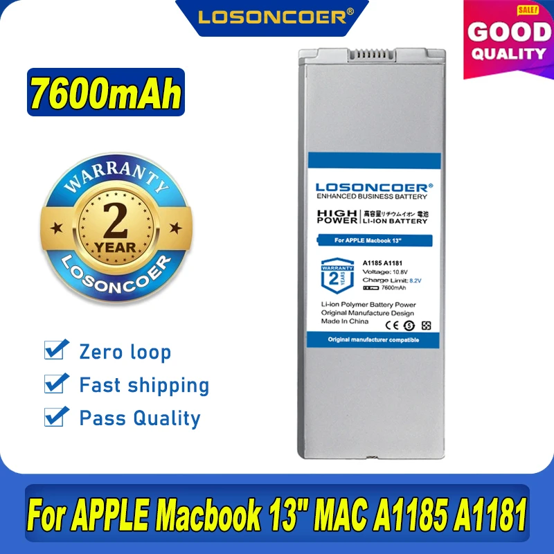 Аккумулятор 7600 мАч для APPLE Macbook 13 &quotMAC A1185 A1181 MA566FE/A MB881LL/A MA472 MA701 MA566 MA561 MA566G/A MA566J/A
