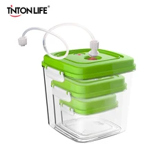 500ml + 1400ml + 3000ml recipiente de vácuo grande capacidade caixa de armazenamento a vácuo de alimentos quadrado recipientes de plástico aferidor do vácuo caixa