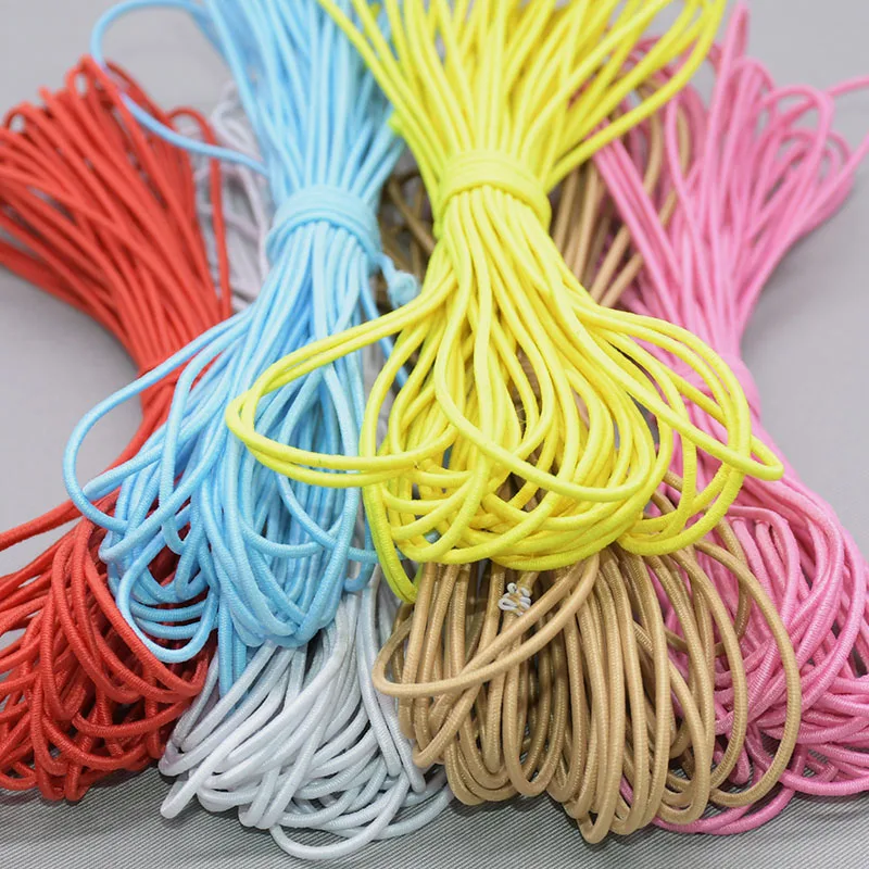 

10Yard 1.5Mm Color High Quality Round Hair Elastic Band Rubber Band DIY Shoelace Wedding Dress Accessories Sewing Accessories