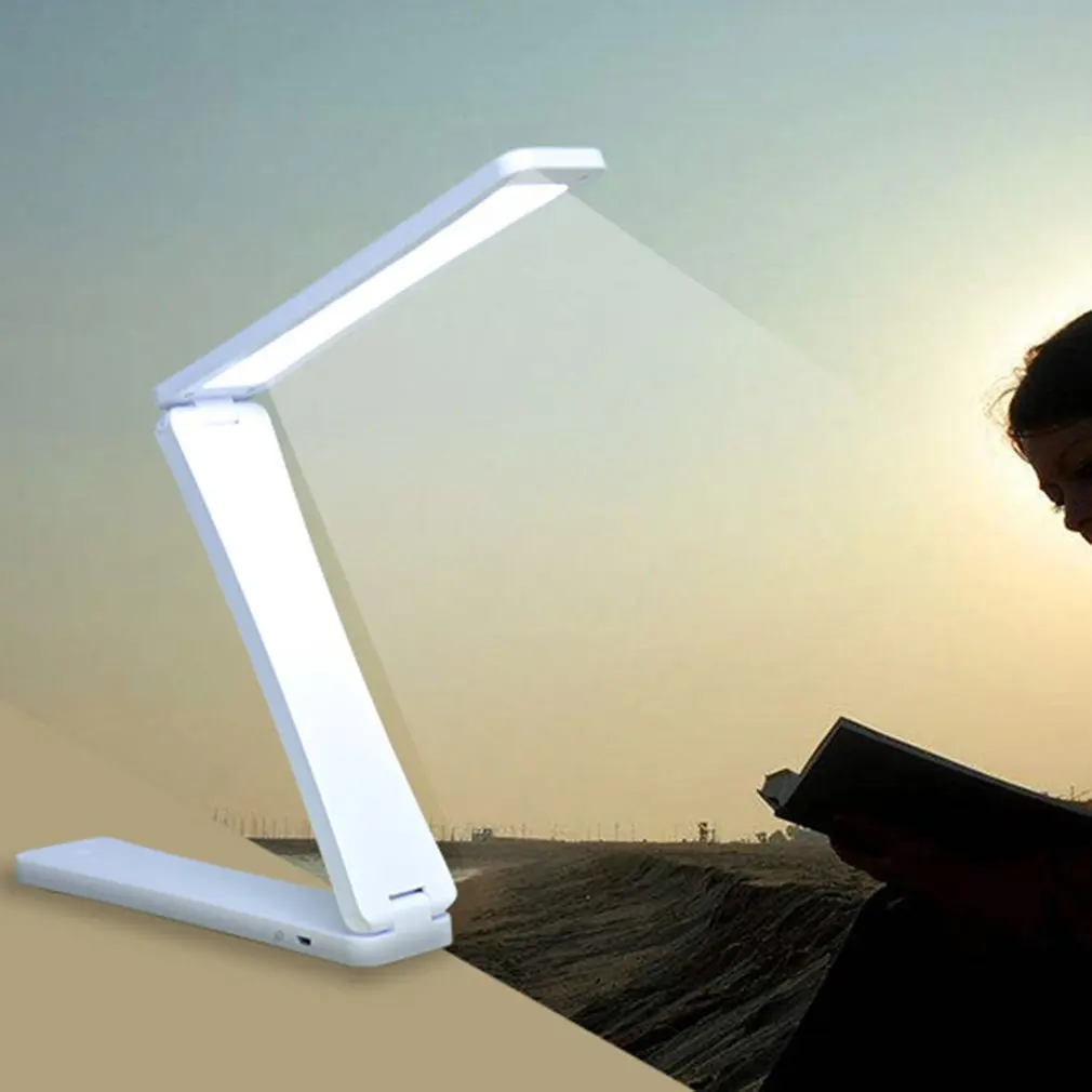 Креативная Светодиодная настольная лампа с защитой глаз, складной Ночной светильник, светодиоды с сенсорным управлением, внутреннее освещение, настольные лампы, Прямая поставка
