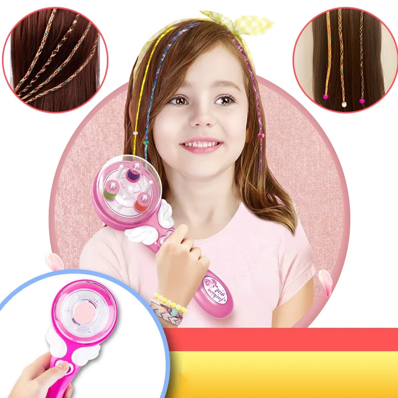 

DIY Girl Magic Hair Editor Cosmetic Makeup Toy Kit Hairstyle Tool Electric Automatic Diy Hairstyle Tool Children's Puzzle Play