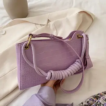 

Crocodile pattern Square Tote bag 2020 New High-quality PU Leather Women's Designer Handbag Travel Shoulder Messenger Bag