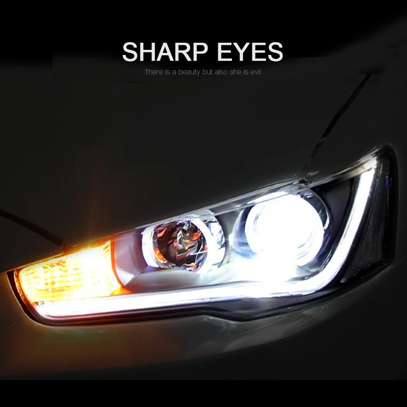 CNSUNNYLIGHT For Mitsubishi Lancer 2008-2017 Car Headlight Assembly Case LED DRL Turn Signal Projector Lens H7 H1 Plug and Play (7)
