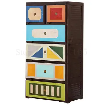 

Reception Cabinet Toy Plastic Thickened Children's Wardrobe Baby Drawer Baby Storage Cabinet Simple And Modern