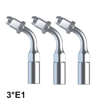 

3Pcs E1 Dental Equipment Dentist Endo Tip For EMS and Woodpecker Ultrasonic Scaler Use For Teeth Anterior Root Canal Cleaning