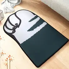 50x80 см короткий плюшевый абсорбирующий коврик для ванной, милый коврик в форме кошачьей лапы, нескользящий декоративный коврик для входной двери