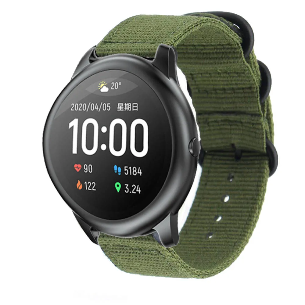Nylon-Sport-watch-Strap-band-22MM-For-Xiaomi-haylou-solar-ls05-smart-WristStrap-Bracelet-For-Huawei