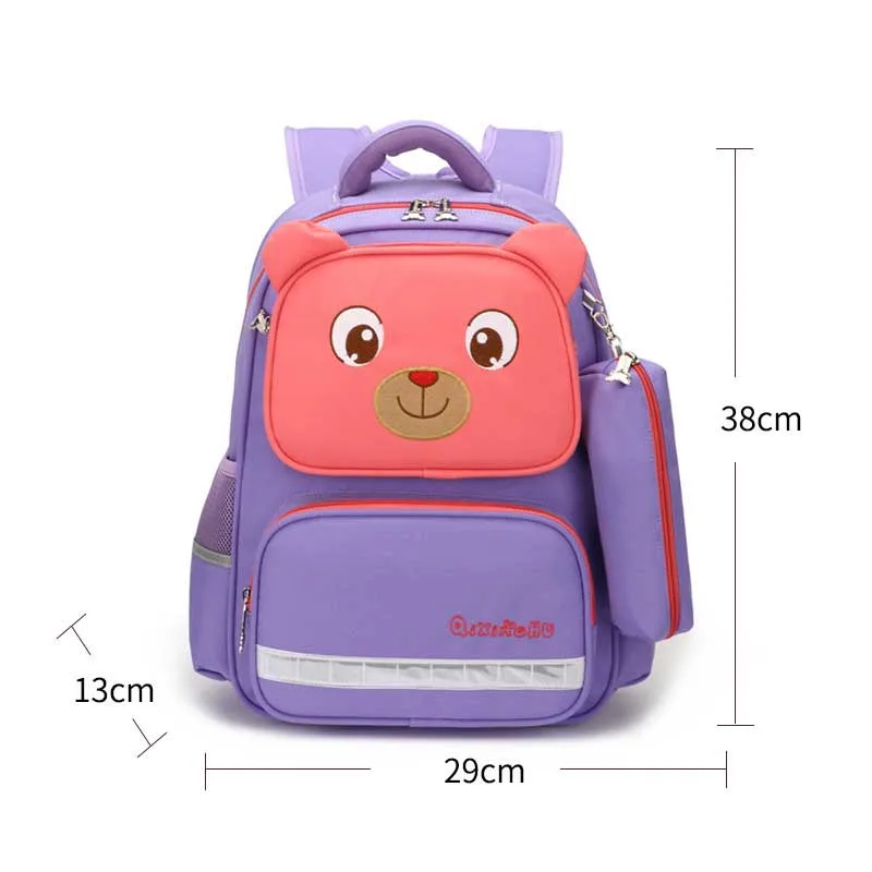 Новинка; детские школьные ранцы для мальчиков и девочек с изображением медведя из мультфильма; школьные рюкзаки для детей в детском саду;