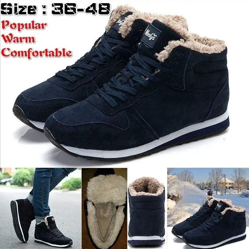Women Boots Winter Shoes Plus Size 46 Ankle Boots For Women Shoes Snow Botas Mujer Casual Booties Warm Winter Sneakers