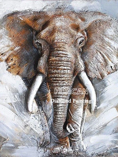 HUACAN 5D DIY Алмазная вышивка животные слон мозаика Живопись горный хрусталь картина Полное квадратное сверло - Цвет: 7252