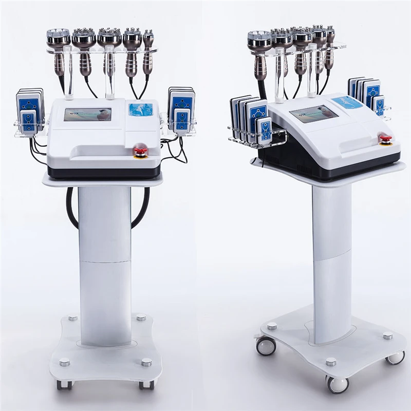 US $497.00 2019 40k RF Skin Care Salon Spa Equipment Ultrasonic Liposuction Cavitation 8 Pads LLLT Lipo Laser Slimming Machine Vacuum