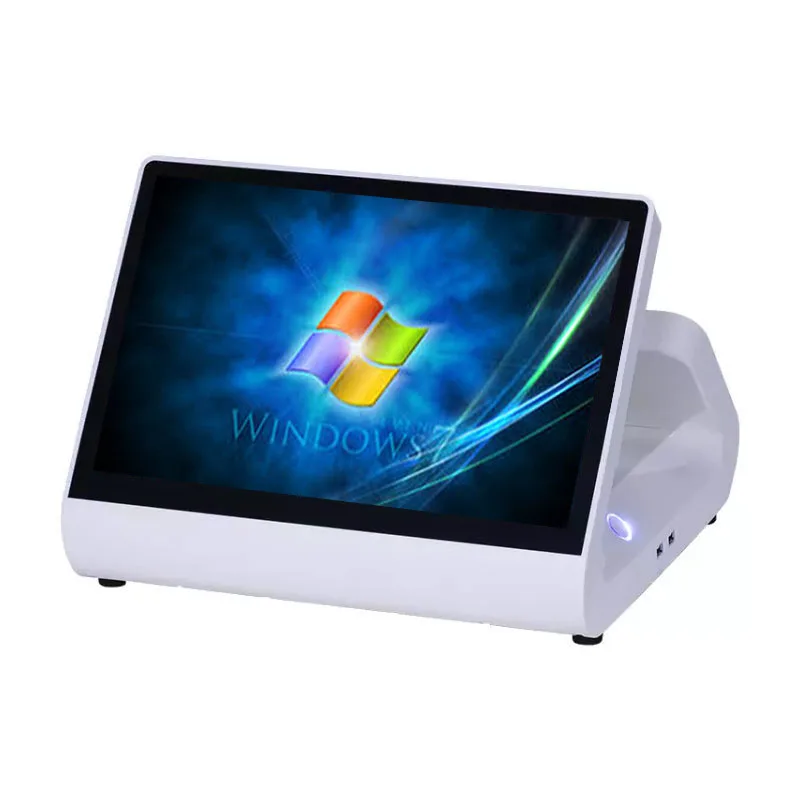 

J1900 CPU заводская цена POS-система для розничных продавцов торговая точка ПК безвентиляторный POS-аппарат с сенсорным экраном VFD