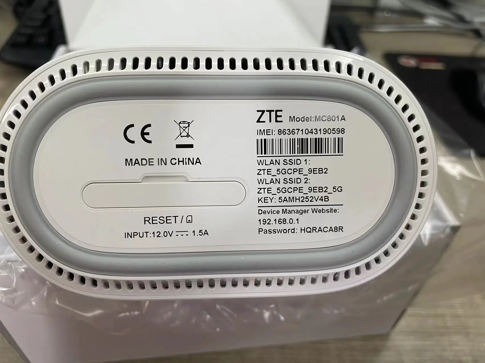 Ban Đầu Phiên Bản Toàn Cầu ZTE MC801A 5G CPE Router Snapdragon X50 Nền Tảng Hỗ Trợ WAN/LAN1 LAN2 WiFi 6 Với thẻ SIM Router WiFi