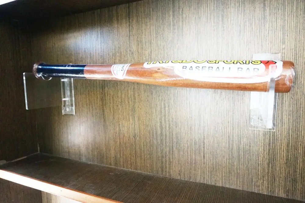 Acrylic Holder Bat Brackets display stand Wall Mount Horizontal Baseball Bat 
