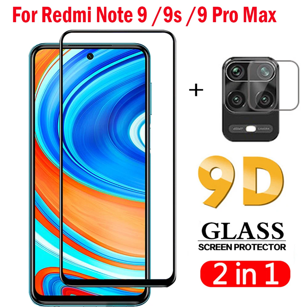 9D закаленное стекло для Xiaomi Redmi Note 9s 9 Pro Max защита экрана 2 в 1 пленка объектива