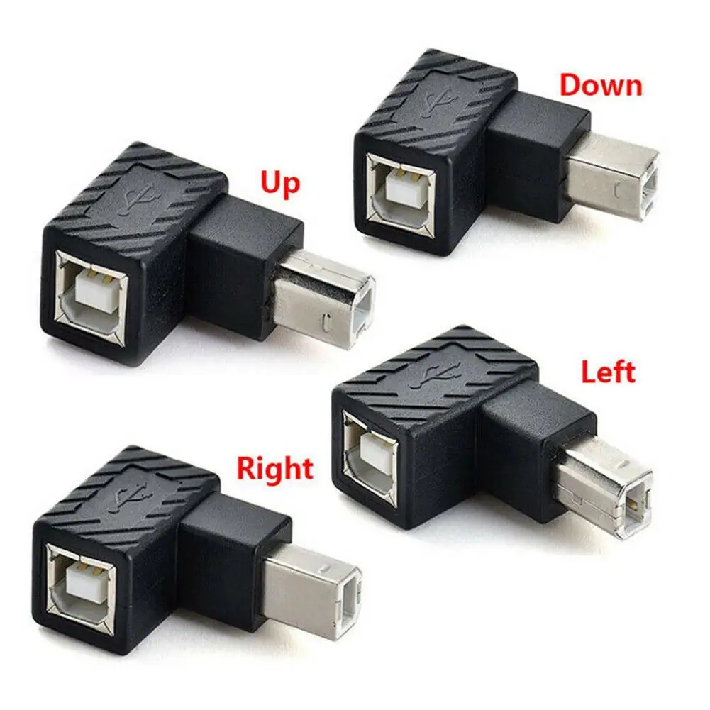 Newest USB 2.0 Type B Print Port 90 Degree Converter Adapter Right Angle Extender Jack Male to Female Printer Black Scanner | Компьютеры и