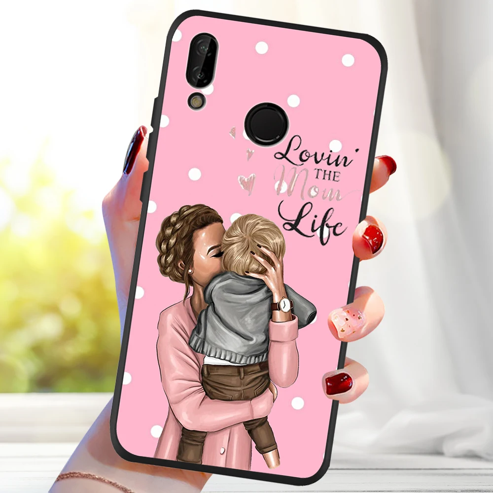 H0525 Каштановые волосы для мам и детей, девочек queen для huawei P8 P10 P20 P30 Коврики 10 20 Honor 8 8X 9X 8C 9 V20 30 10 Lite Plus Pro чехол etui - Цвет: H0525
