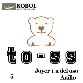 

TS-JZ005 Toss Bear 925 Sterling Silver Fine Jewelry Spanish Bear Superior Quality Version Jewelry Women's Fashion Gemstone Ring