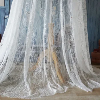 

1 Piece/3 meters long chantilly lace for dress women vintage 2019 NEW arrival elegant rose flowers lace fabric black, off white!