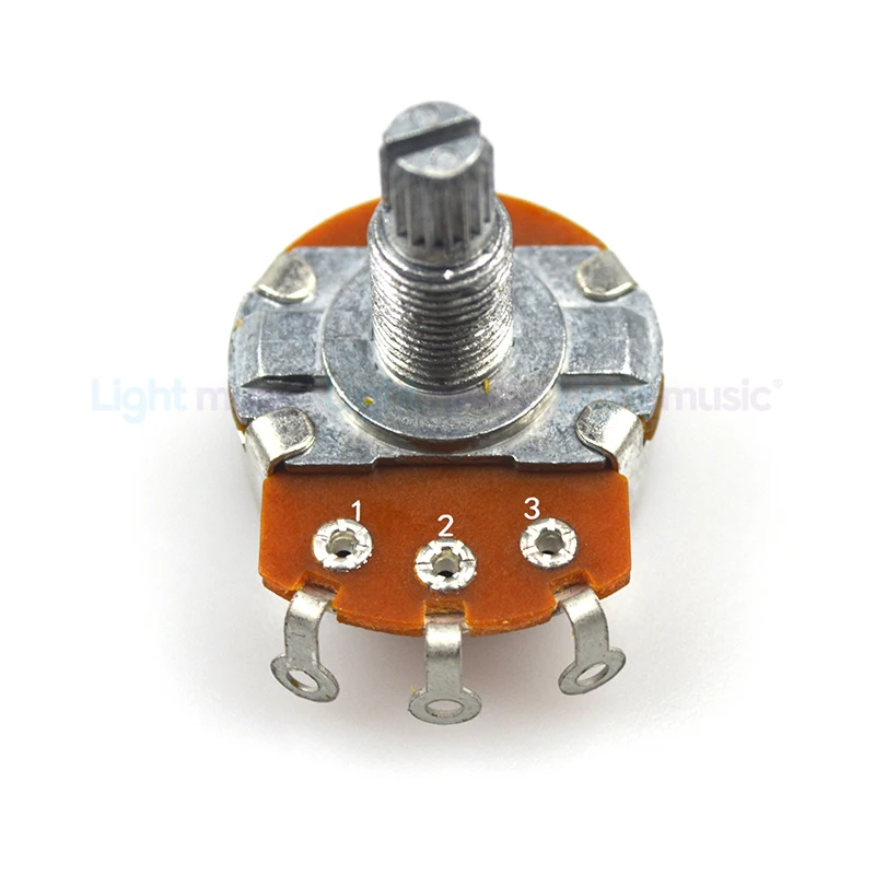 2 stücke A500K/B500K Elektrische Guitar15mm 18mm Split Welle Linear Taper Potentiometer Volumen Ton Große Gitarre Topf – Detail 6