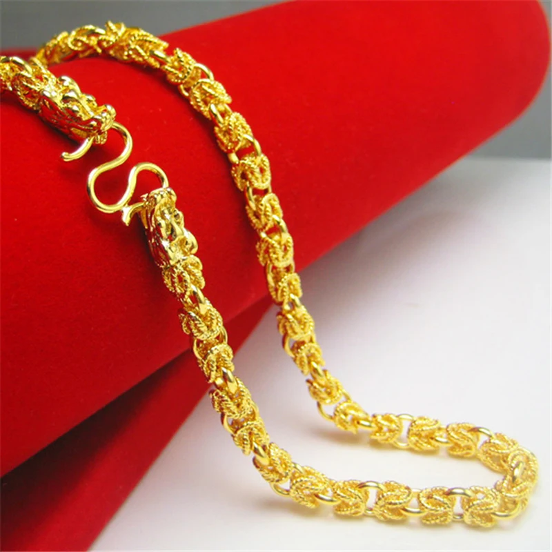 24k Gold Chain Mens Pendant, 24k Gold Jewelry Necklace Men