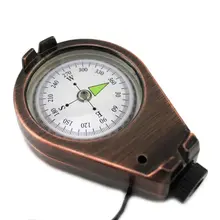 Прочный компас из цинкового сплава со шнурком, водонепроницаемый Карманный размер, Походное снаряжение для кемпинга, походов, портативный аксессуар для выживания