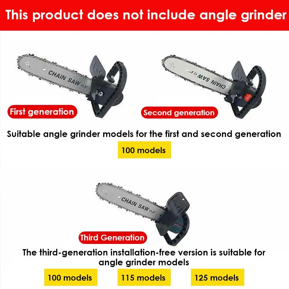 

Electric Chain Saw Felling Saw Practical Durable 11.5inch Black Power Tools Multifunction Cutting Portable Electric Drill