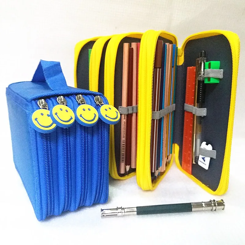 Large Storage Pencil Case Colorful Pen Box Bag Kawaii Students School Office Cute Pencil Cases Storage Bags Stationery Supplies