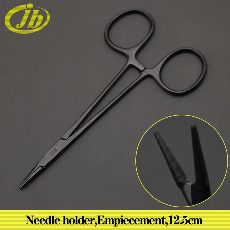 needle-holder-125cm-tungsten-steel-surgical-operating-instrument-empiecement-medical-suture-needle-holder