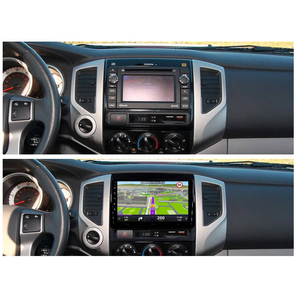 Discount Sinosmart  Android 8.1 2Din IPS/QLED 2.5D screen car gps radio navigation player for Toyota Tacoma Avensis 4
