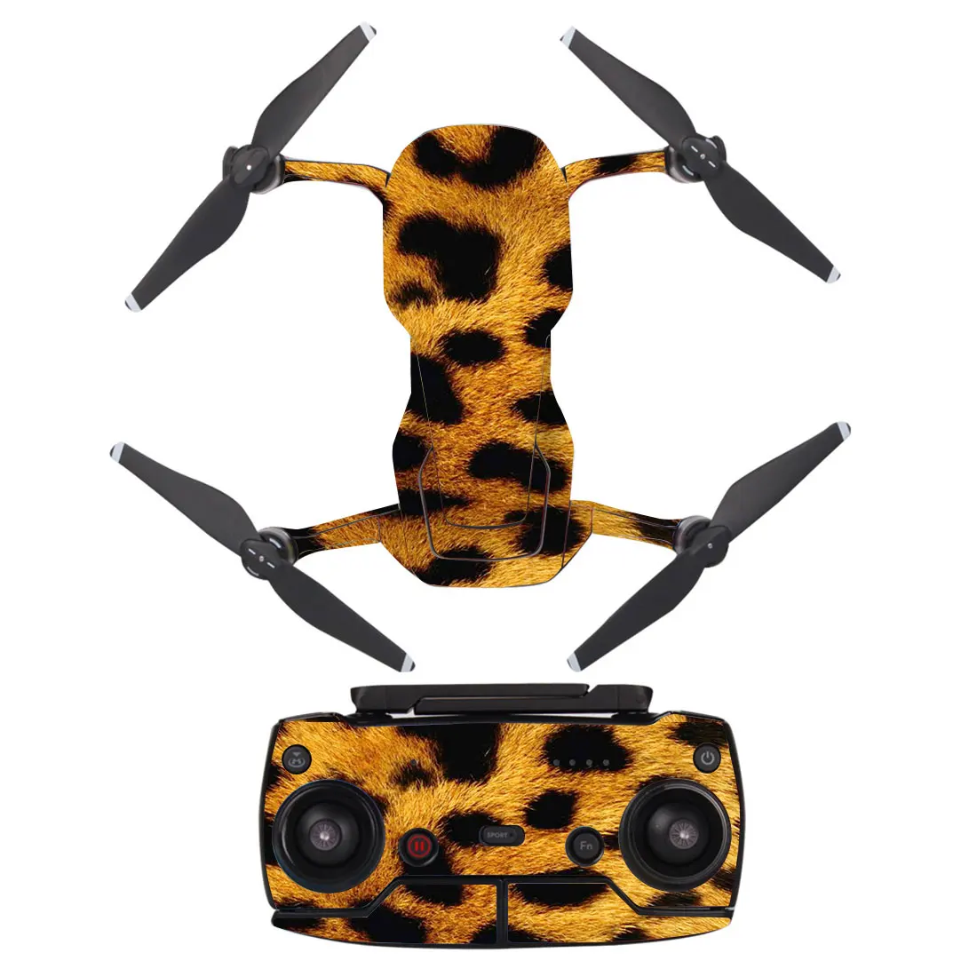 Leopard Print Style Decal Vinyl Skin Sticker For DJI Mavic Air Drone + Remote Controllers + 3 Batteries Protection Film Cover
