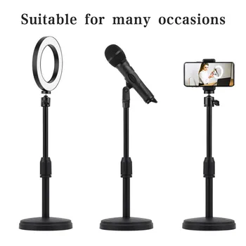 

Multifunction Lifting Phone Holder Tripod For Microphone Vlogging Mount Ring Lighting Bracket Stand Phone Photography