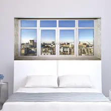 TWISTER. CK 3D пейзаж города Ложные окна прикроватная наклейка украшение дома стикер стены