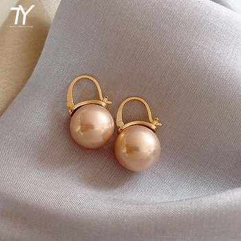 2020 New Elegant Lady Style Pearl Pendant Earrings Fashion Simple Korean Woman’s Jewelry Luxury Christmas Party Unusual Earrings